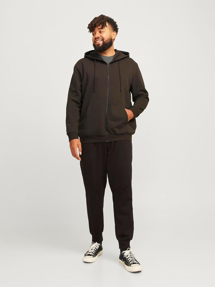 JACK & JONES Regular Fit Kapuzenjacke Hoodie mit Reissverschluss Uni Zip Pullover Sweater JJEBRADLEY