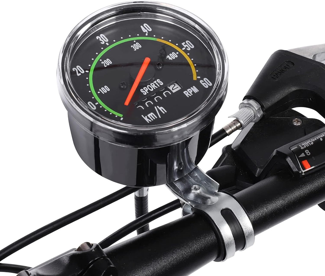 Dioche LCD-Fahrradcomputer Kilometerzähler, mechanischer Fahrradtachometer, geeignet für 26/27,5/28/