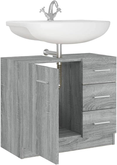 homiuse 63x30x54 cm Waschbeckenschrank Badezimmerschrank Badezimmer Möbel Waschbeckenunterschrank Ba