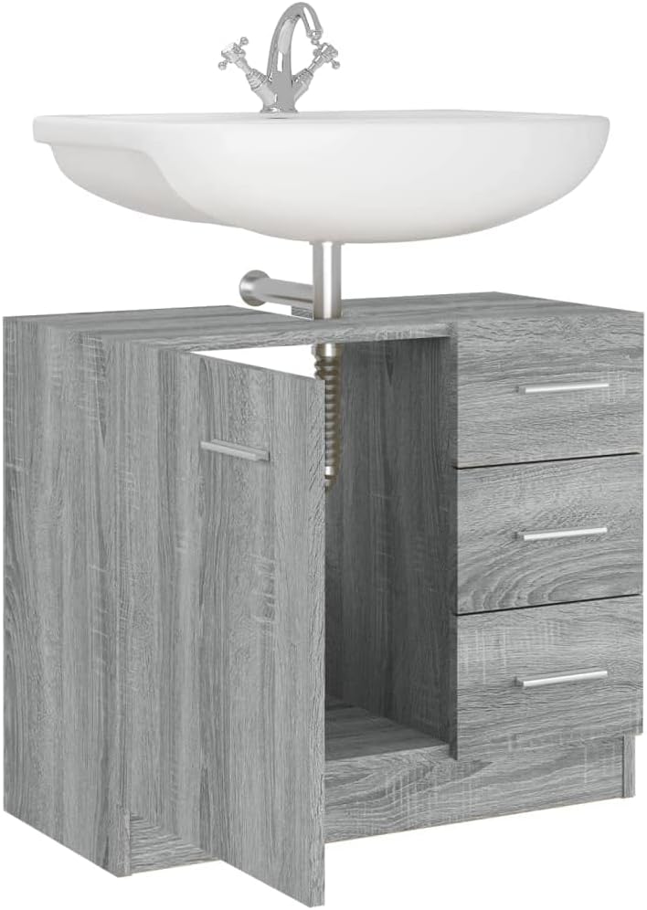 homiuse 63x30x54 cm Waschbeckenschrank Badezimmerschrank Badezimmer Möbel Waschbeckenunterschrank Ba
