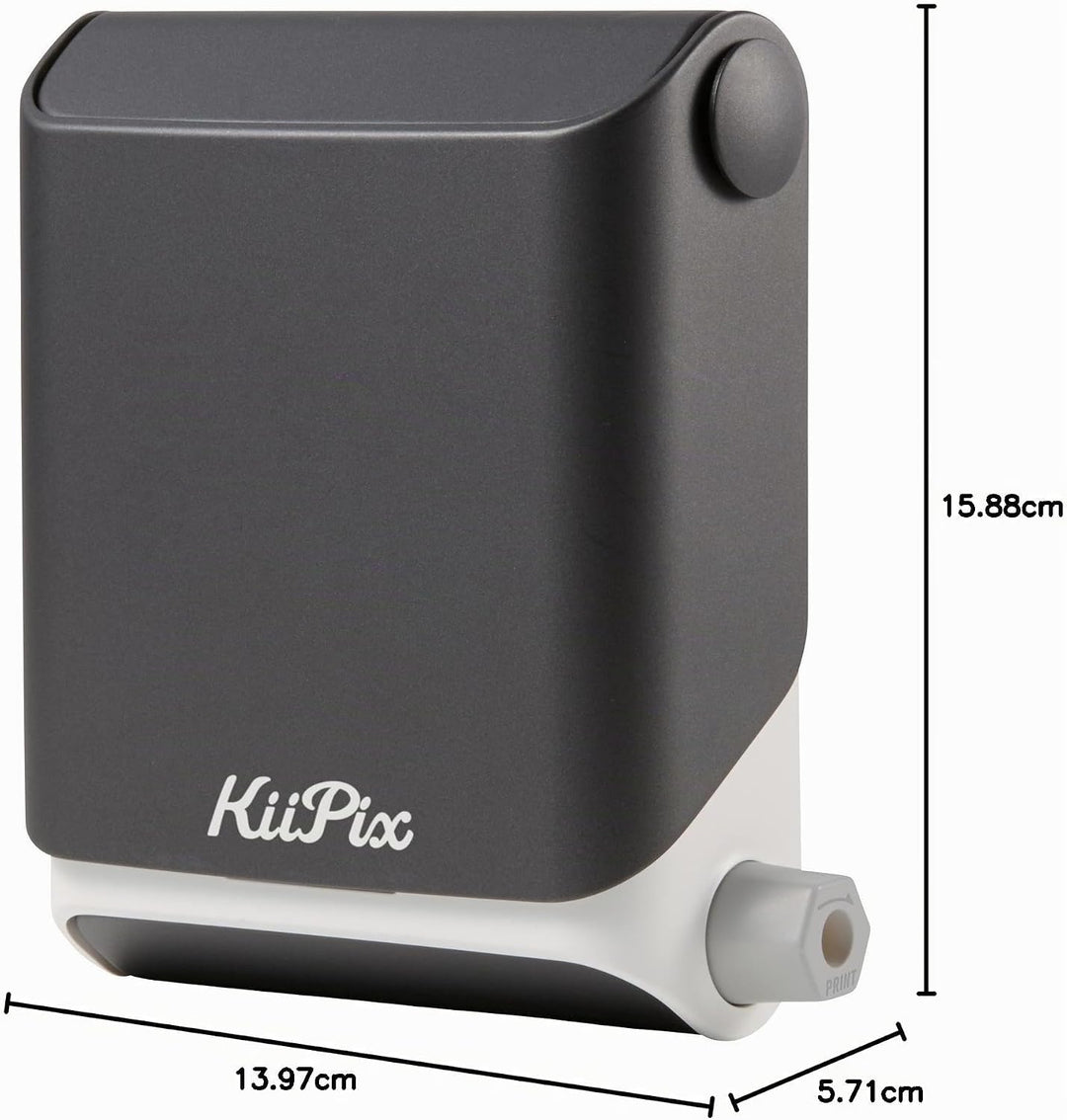 KiiPix Jet Black Mobiler Fotodrucker Einfach, Einfach