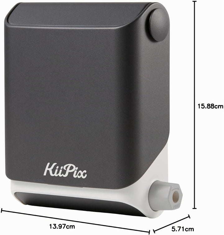 KiiPix Jet Black Mobiler Fotodrucker Einfach, Einfach