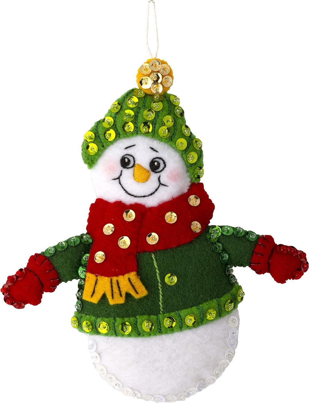 Bucilla, Snow Much Fun 89492E Filzapplikation-Set, perfekt für Bastelprojekte, Kunst und Handwerk, 6