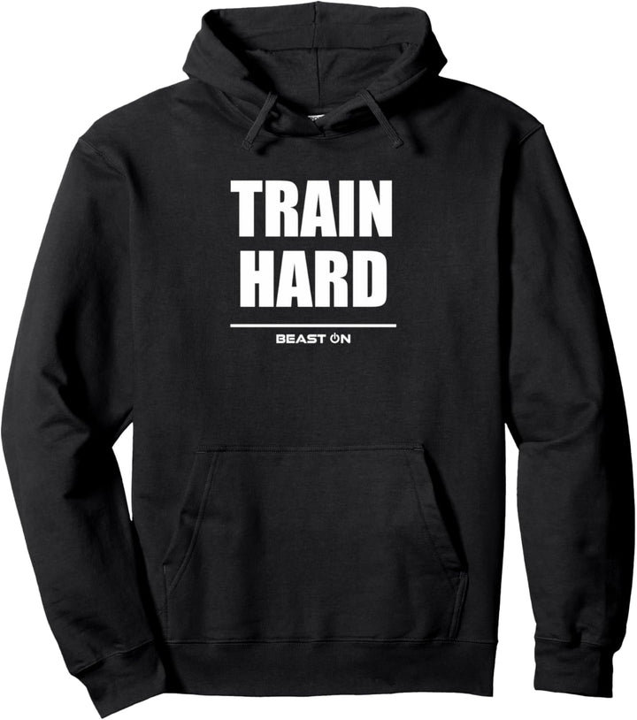 Train Hard Bodybuilding Gains Gym Training Fitness Workout Pullover Hoodie