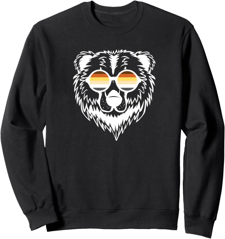 Homosexuell Bär Brille LGBT Stolz Retro Subtile Stolz Flagge Sweatshirt