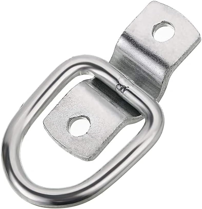 10 Stück D-Ring-Spanngurte 6,35 mm (1/4 Zoll), robuste Spannringe mit Befestigungsbügel für Ladungen