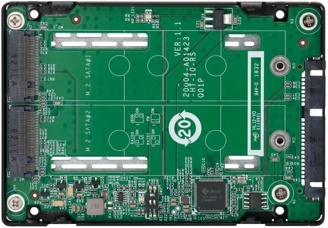 Qnap Systems 6.35 cm 2.5 Inch SATA to Dual M.2 2280 SATA Drive Adapter Hardware RAID 0/1 JBOD Indivi