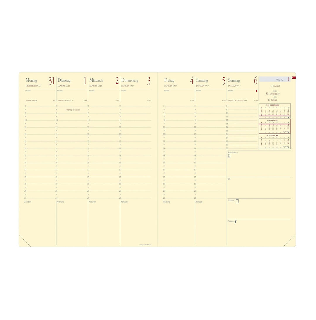 Pre Prestige VZ Marlow bordeaux 2026: PR Prestige Kalender im Schreibtischformat, Gebundenes Buch