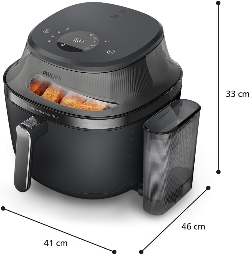 Philips Steam Airfryer 5000 Series Heissluftfritteuse mit Dampfgar-Funktion, Steam, Airfry, SteamFry