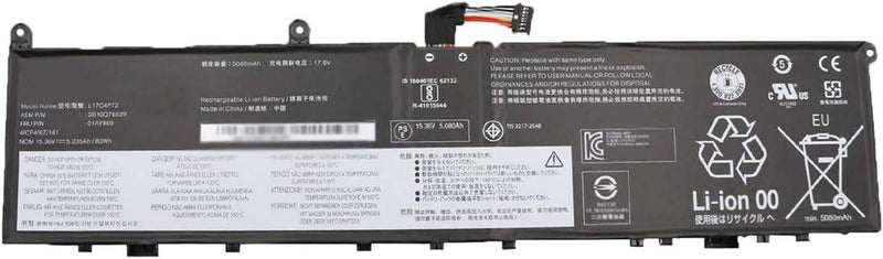 01AY969 L17C4P72 SB10Q76929 SB10Q76928 01AY968 L17M4P72 L18M4P71 SB10S57317 01YU911 Laptop Batterie