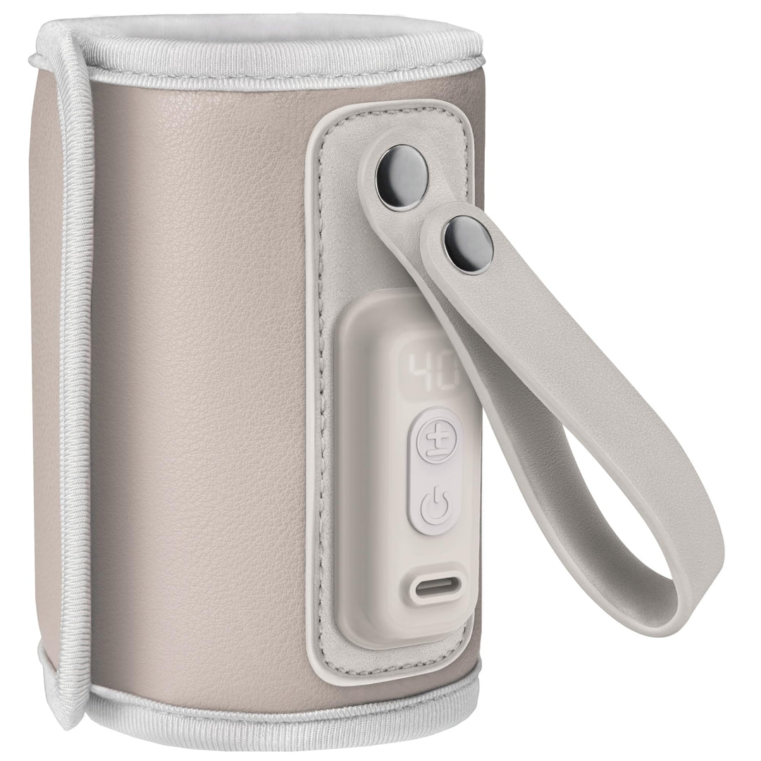 LIONELO Thermup Go Tragbarer Babyflaschenwärmer USB-C, Flaschenwärmer Unterwegs & Auto, 24h Warmhalt