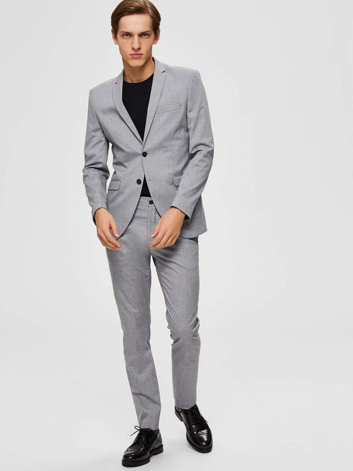 Selected Homme Male Hose Slim Fit 48 Grau (Light Grey Melange), 48 Grau (Light Grey Melange)