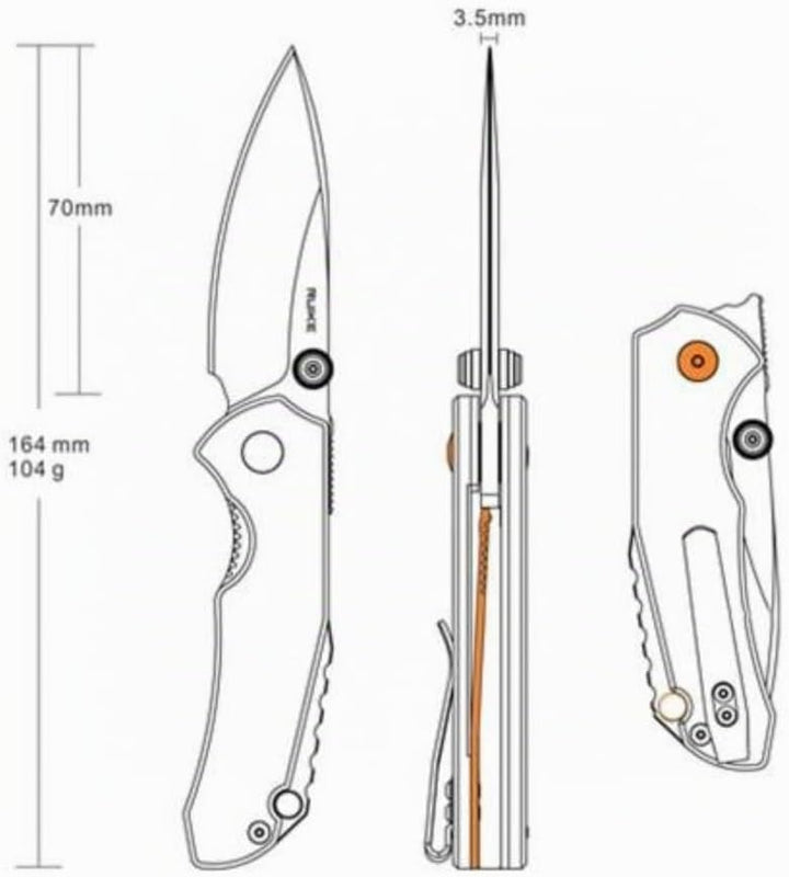 Ruike P671CB P671-CB Taschenmesser Carbon,