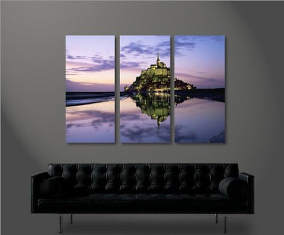 islandburner Bild Bilder auf Leinwand Mont St Michel Frankreich XXL Poster Leinwandbild Wandbild Dek