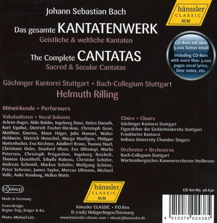 Das Gesamte Kantatenwerk, Audio-CD