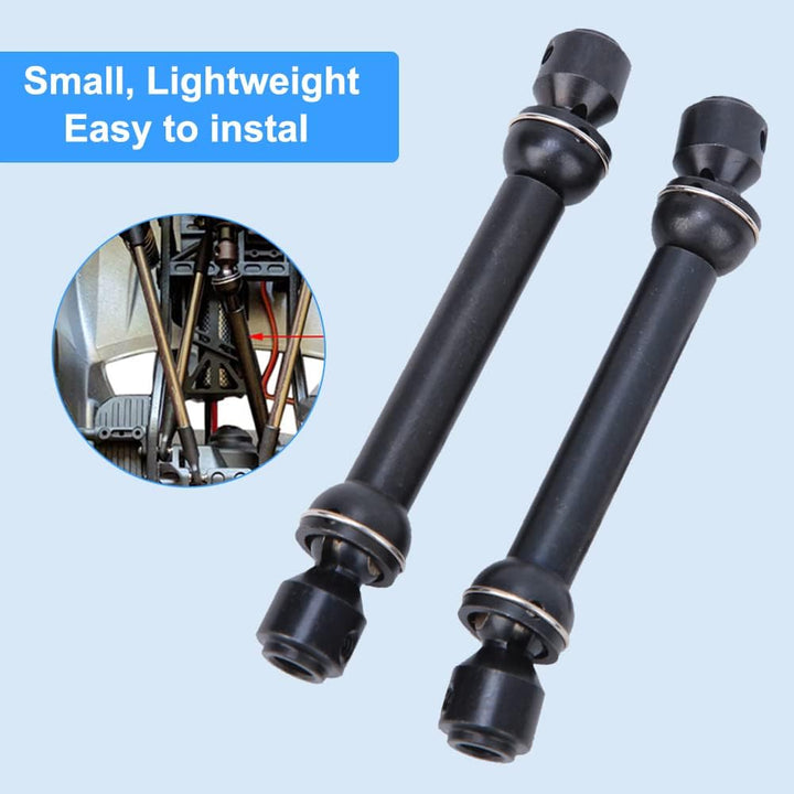 Tbest 2pcs Universal Drive Shaft, Teleskop-Gelenkwelle aus Metall, passend für SCX10 D90 RC Crawler(