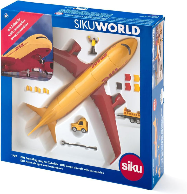 DHL Frachtflugzeug mit Zubehör (blau/weiss)