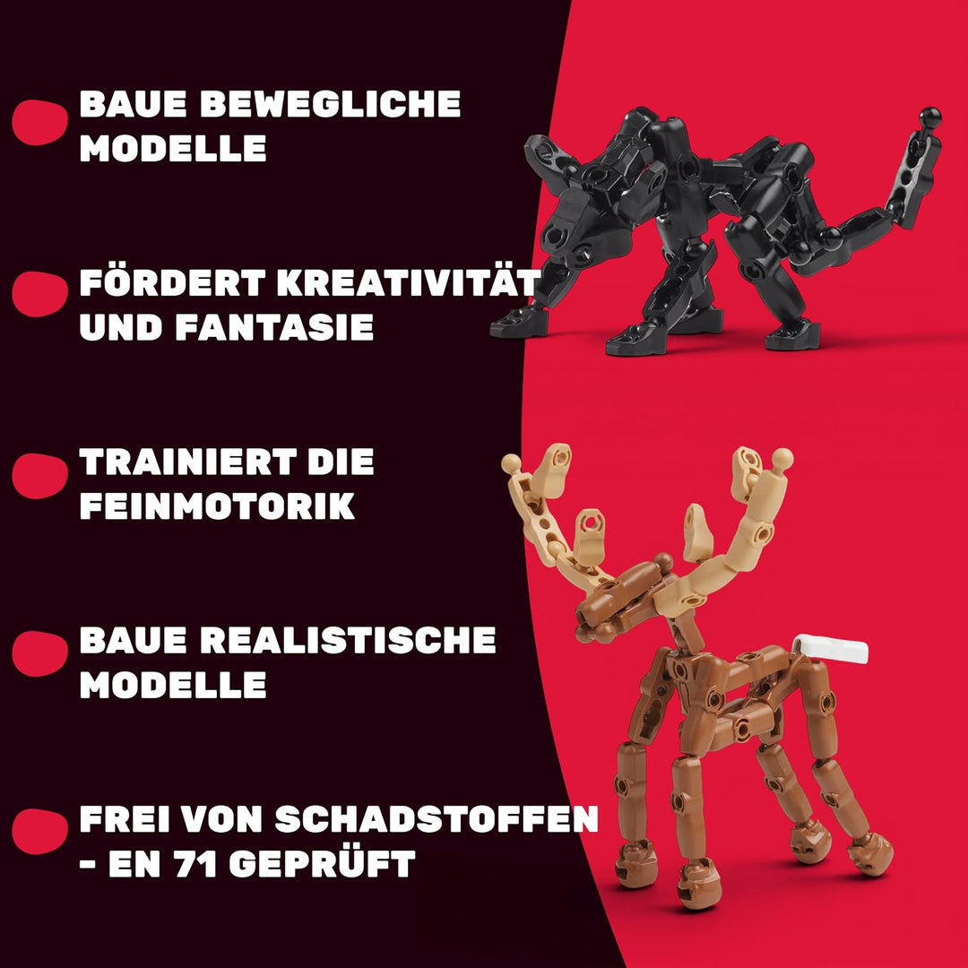 MakerZ Konstruktionsspielzeug für Kinder ab 5 Jahren - Kreativ-Bausteine mit verschiedenen Form-Elem