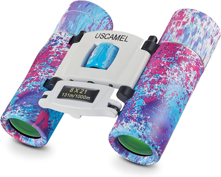USCAMEL 8x21 Kompaktes Fernglas für Kinder und Erwachsene – Leistungsstarkes Mini-Fernglas für Vogel