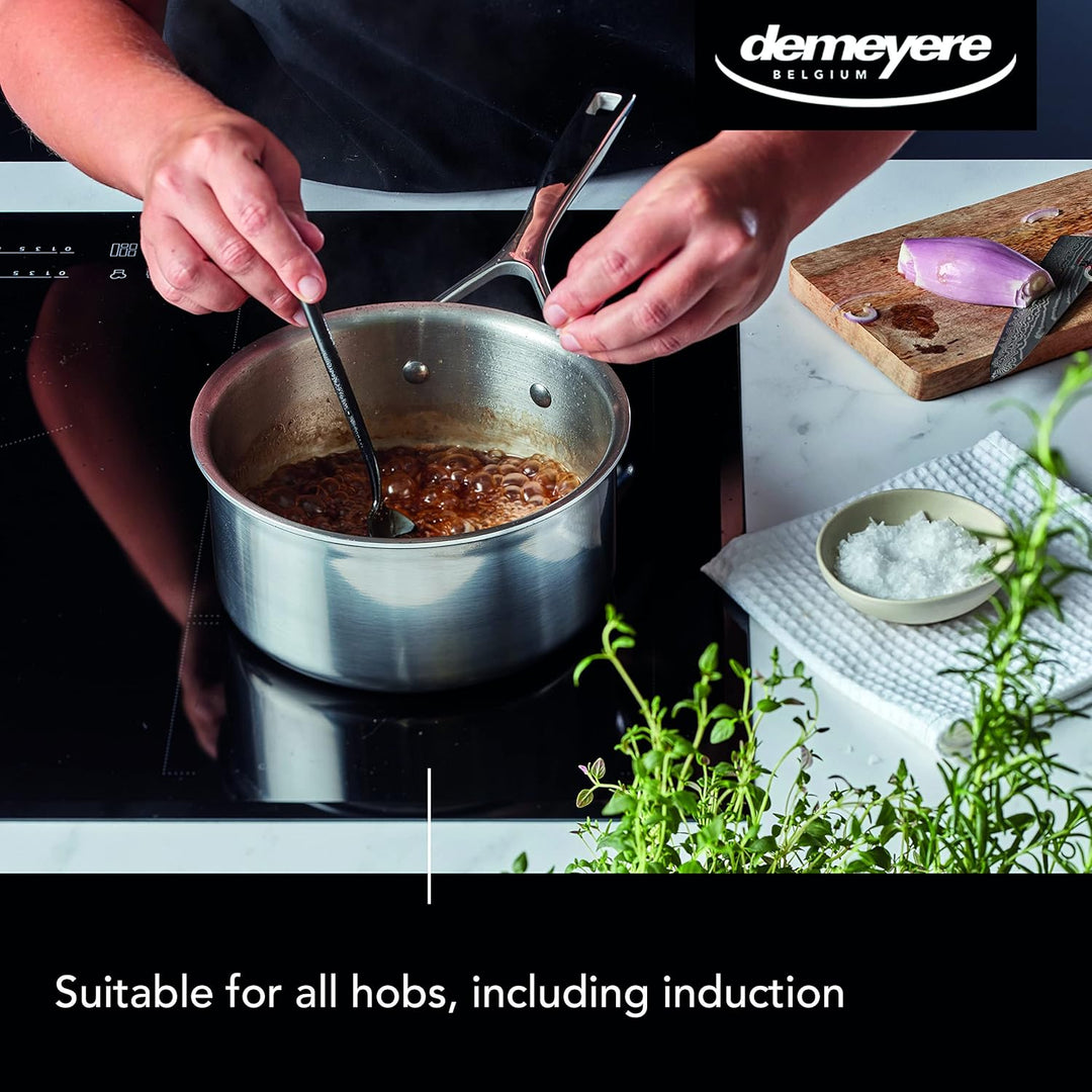 Demeyere Essential 5 Hochwertige Stielkasserolle fuer Induktion und anderen Herdarten, Pfanne aus pf