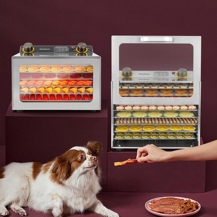 Dörrautomat Lebensmittel Trocknungsmaschine Edelstahl, 6 Tray/8 Tray Food Dehydrator Dörrgerät Konse