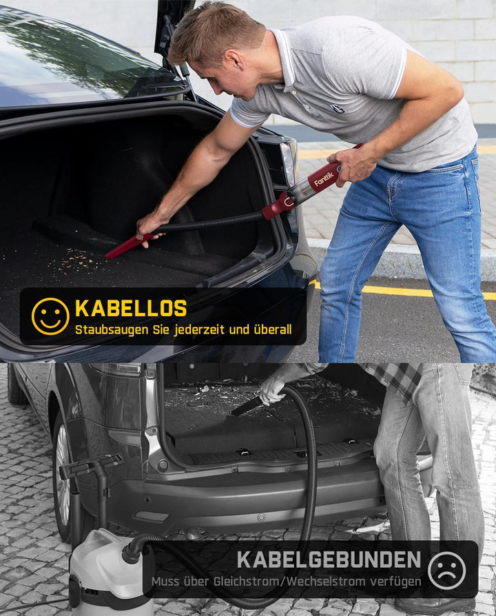 Fanttik Slim V8 Apex Akku-Autostaubsauger mit hoher Leistung, 19000 Pa/45 AW, RobustClean™-Handstaub