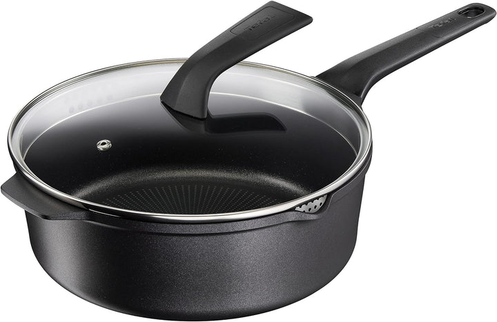 Tefal E24933 Robusto Aluguss Schmorpfanne 26 cm mit Deckel | einfache Reinigung | Antihaftversiegelu