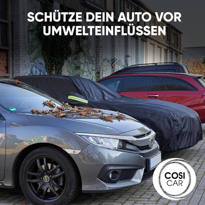 COSI CAR Autoabdeckung Wasserdicht [Passt zu jedem Fahrzeug] Abdeckplane Autogarage Vollgarage Autop