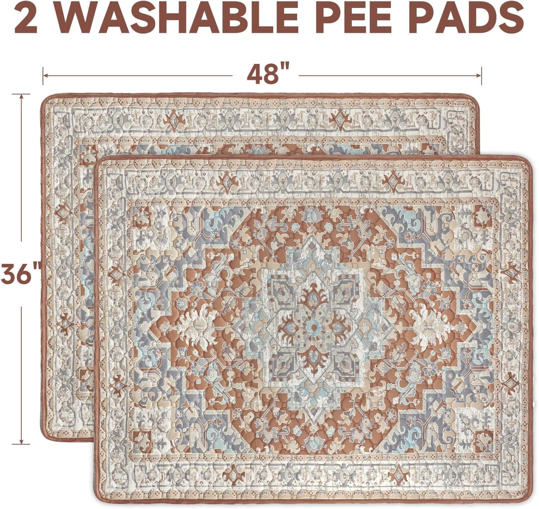 Waschbare Pinkelpads für Hunde, 2 Stück Wiederverwendbare Puppy Pads 122x92cm Super saugfähige wasse
