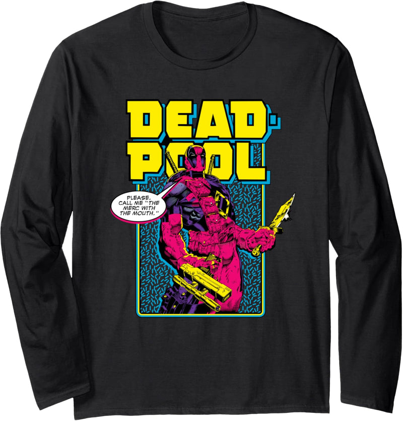 Marvel Deadpool Please Call me the Merc with the Mouth Langarmshirt