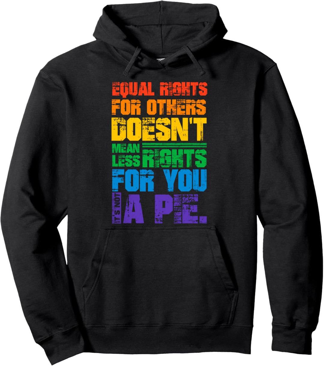 LGBT Pride Spruch Regenbogen Menschenrechte Human Rights Pullover Hoodie