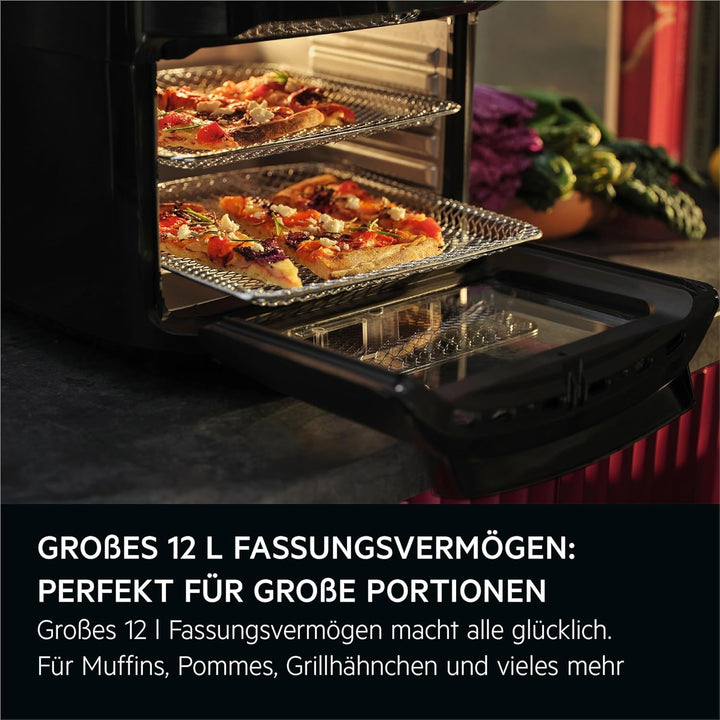 AEG Heissluftfritteuse XXL AAF12B 8000 - Multi-Combo, 12L Fassungsvermögen, 5 Kochmodi, LED-Display,