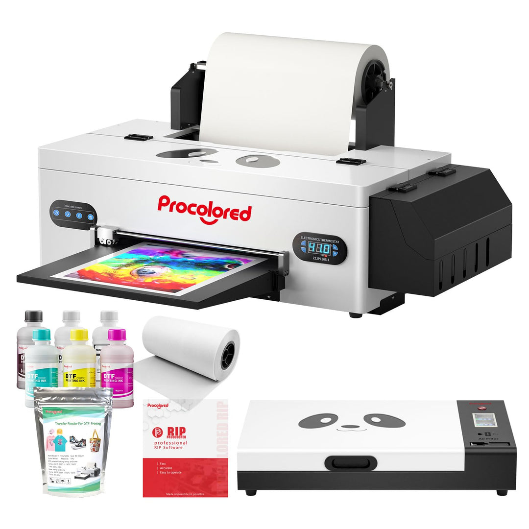 Procolored F13 DTF Drucker Bundle A3 L1800 13Inches T Shirt Druckmaschine mit Aushärtung Ofen Cutter
