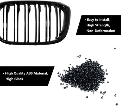Gangying G01 Nieren Schwarz,Kühlergrill für BMW X3 G01 2018-2021 X4 G02 2019-2021 X3 Grill x4 Grill