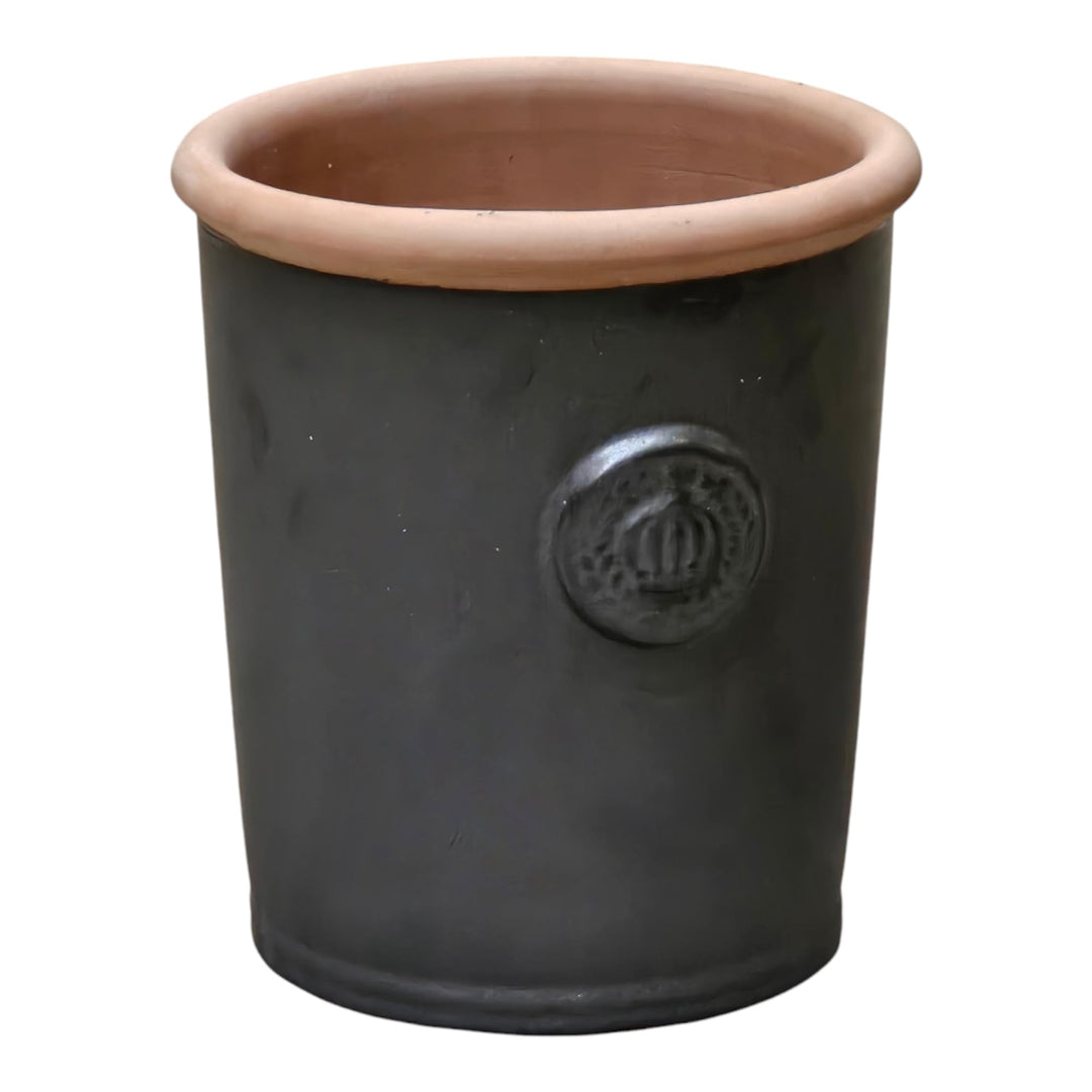 Pflanzgefäss Blumentopf Übertopf Krone Steinzeug glasiert Weiss Grau Türkis 34cm 45cm absolut Frostf