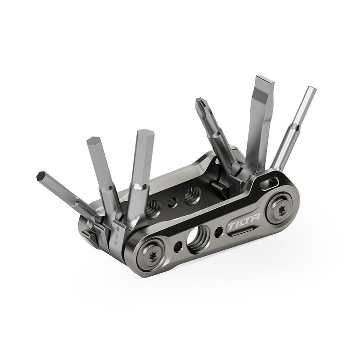 Tilta Multifunctional Mini Tool Kit, 6 in 1 klappbares Werkzeugset mit 6 Schraubenschlüsseln Schraub