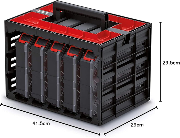 Kistenberg Werkzeugkoffer KTC30256S inklusive 5x Organizer mit Trennstege | Komfortabler Griff | wan