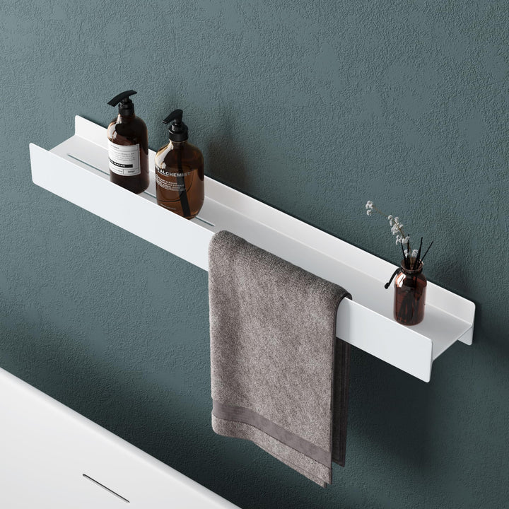 Mai & Mai Duschablage zum Bohren oder Kleben Duschregal Badablage 80cm Badezimmerablage zur Wandmont
