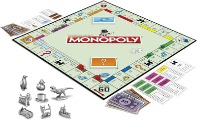 Hasbro C1009302 Monopoly Classic, klassisches Brettspiel für die ganze Familie für 2 bis 6 Spieler,