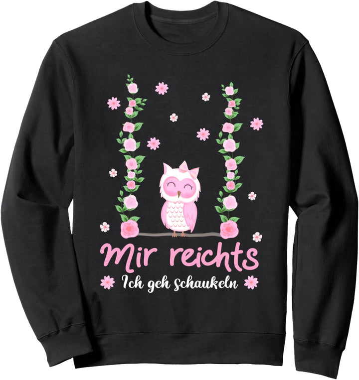 Eule Schaukeln Nachteule Sweatshirt
