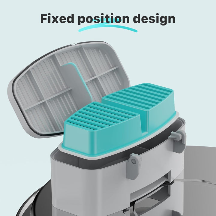 BEMOONY Katzenbrunnen-Filter, 12 Kohlefilter + 12 Schwämme, Multi-Filtration, für 3.2L Trinkbrunnen