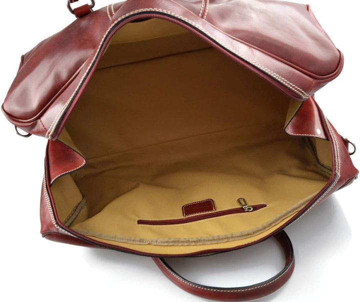 Leder reisetasche manner damen mit griffen schultertasche leder made in Italy weekend tasche reise t