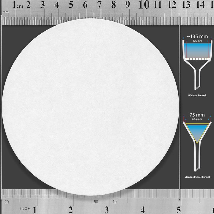 zenpore 12,5 cm Labor filter papier, Qualitative Standardnote 1 – Mittlerer Durchfluss 125 mm (Set m