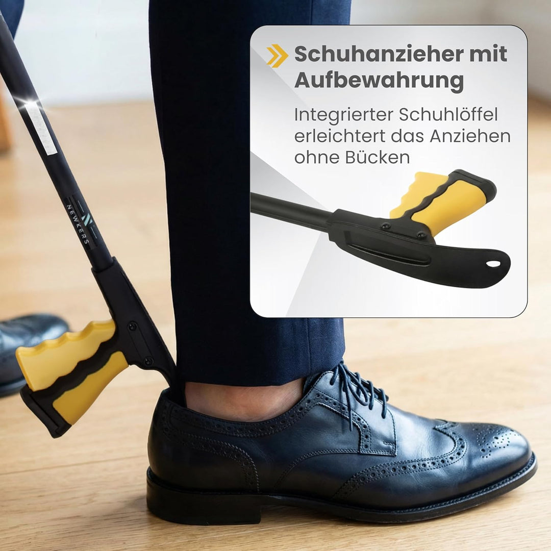 Greifzange für Senioren [80 cm] faltbarer Greifer zum aufheben | Reacher aus Aluminium | Müllzange 3