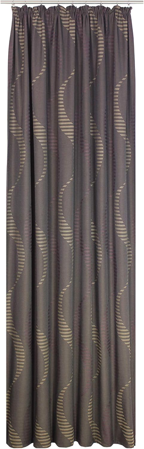 Wirth Fertigschal Lupara mit Kräuselband, Polyester, Braun, 245 x 132 cm Braun 245 x 132 cm, Braun 2