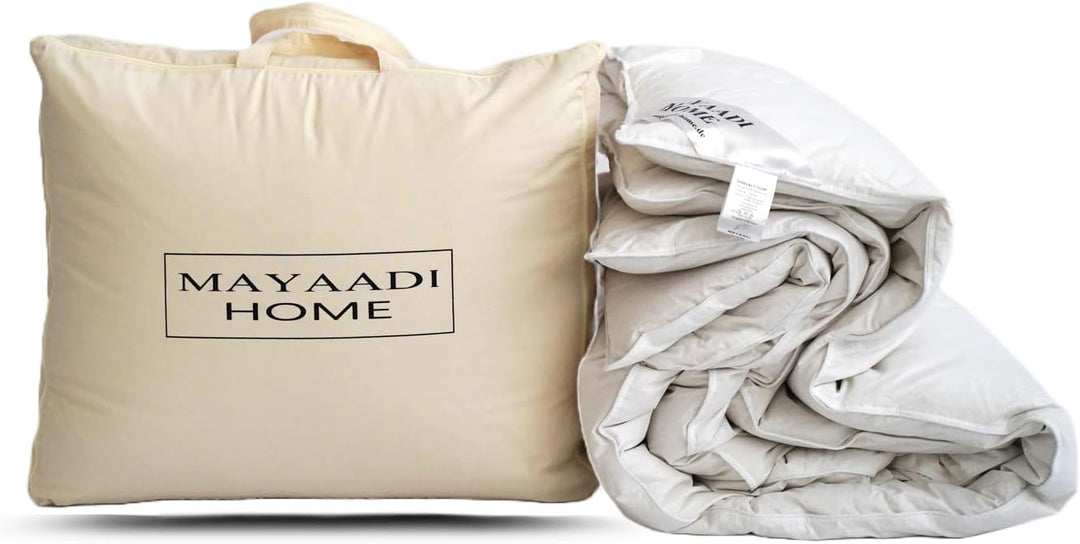 Mayaadi-Home Daunendecke 135x200 cm | 900g Bettdecke, 70% Gänsedaunen 30% Federn | 100% natürliche B