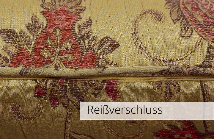 Ein Paar (2) Antik Gold Deko Kissen in einer Auswahl von zwei Grössen 45 cm x 45 cm und die extra gr