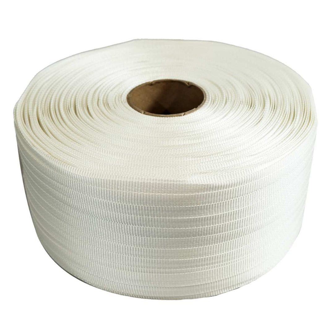 Pack 1 Geflochtenes Umreifungsband 16 mm x 850 m + 250 Schlaufen - Hochfestes Textilband 450kg - TEC