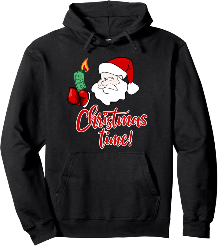 Kommerzielle Weihnachten - Der Weihnachtsmann verbrennt Geld Pullover Hoodie