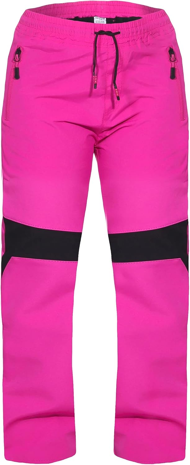 Kinder Thermohose Jungen Mädchen Outdoor Softshell Hose Trekking Herbst Winter Schneehose Skihose Wa